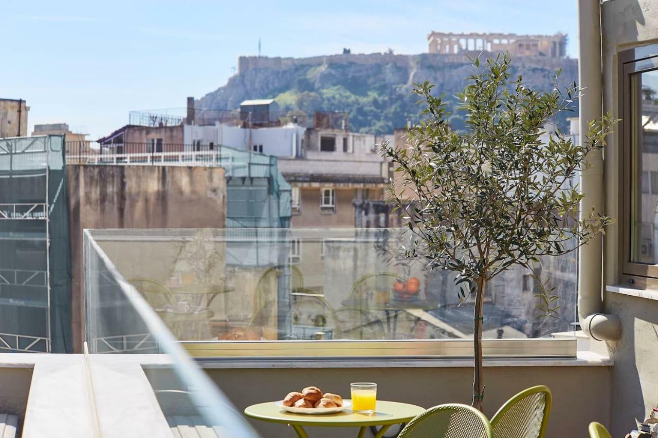 Old Athens Style 1Bdr With Acropolis View Rooftop! Exteriör bild